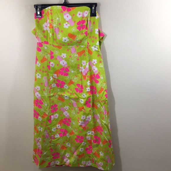 Lilly Pulitzer Dresses & Skirts - Lilly Pulitzer Gidget Green Flip Flop Dress Sz 4
